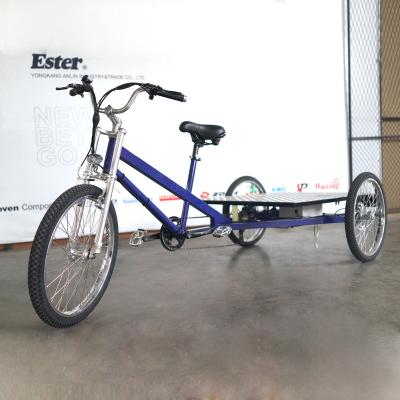 China ESTER High Quality 3 Wheels Electric Cargo Flatbed Tricycle for sale