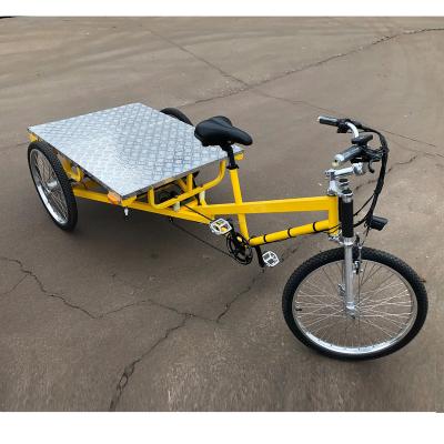 China Cargo ESTER Electric Flatbed Trike for cargo, delivery tricycle, 3 wheel cart bicycle for sale