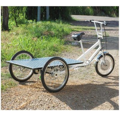 China Cargo ESTER Electric Flatbed Trike for cargo with new lines, tricycle cargo trike flatbed trailer for sale