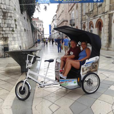 China Passenger ESTER Electric Pedicab for Sightseeing, Differential Pedicab, Electric Bicycle Rickshaw for sale