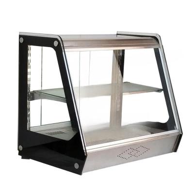 China 500W Potencia 304 Acero inoxidable Vitrina de calentador de alimentos para exhibición de alimentos calientes 220V Voltagem en venta