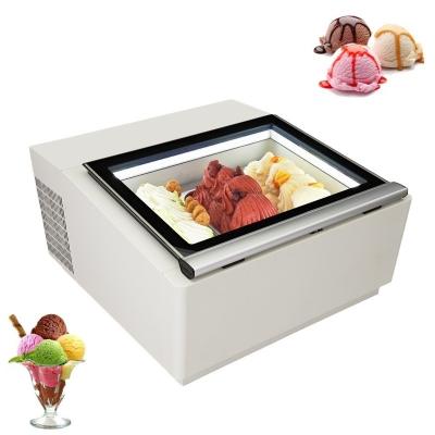 China Intelligent Temperature Control High Productivity Mini Ice Cream Cake Display Freezer for sale