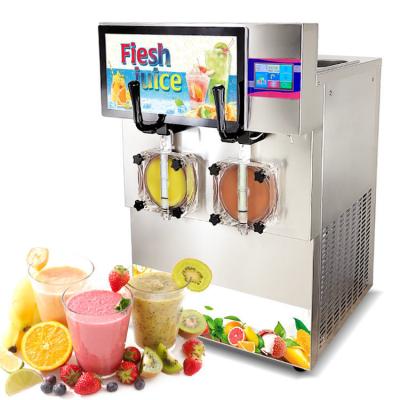 China Bar Smoothie Margarita Slushy Cup Frozen Maker 15Lx2 Commercial Slush Machine with CE for sale