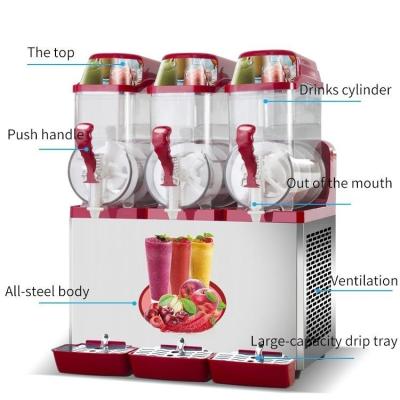 China Food PVC Cylinder Slush Machines for Making Healthy Smoothies in Snack Shops for sale