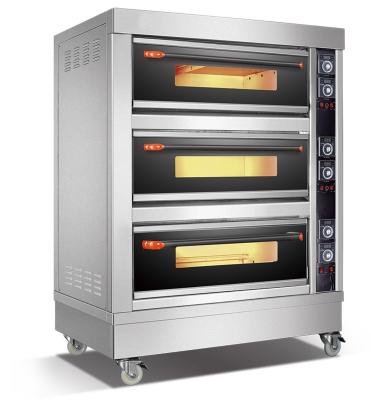 China 40 kg elektrische stroom dubbele dek bakoven voor brood en cake bij 0-400 graden Te koop