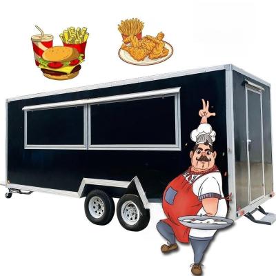 China Garment Shops Used Square Food Trailer Kiosk Truck with Top Sale Ice Cream Machine for sale