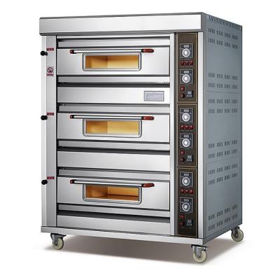 China Industriële 3-4 Decks 9-12-16 Trays Gas/Elektrische Bakoven 250 kg Capaciteit Taartbakkerij Te koop