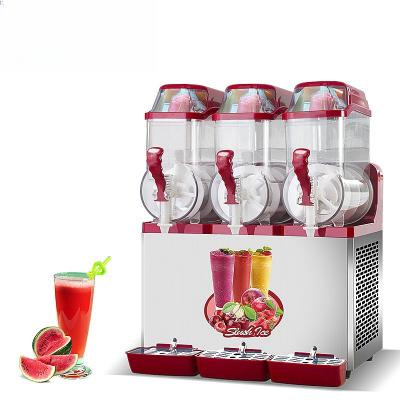 Cina 1200W Compressore a basso rumore congelato 3 serbatoi Slushy Making Machine per la produzione di ghiaccio Slush in vendita