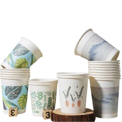 China Customizable Logo Degradable Paper Cups for Commercial Snack Shop and Home in 2024 for sale