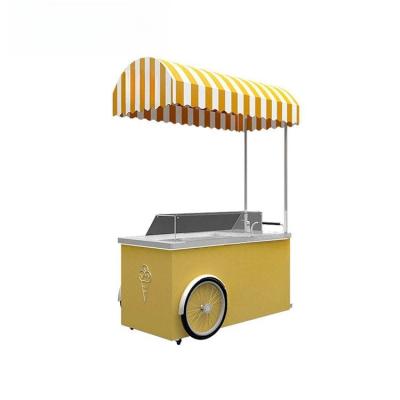 China Multifunction Gelato Push Cart Easy to Operate for Coffee/Drink/Ice Cream Food Cart for sale