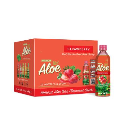 China Natural Aloe Vera Health Drink Sugar Free in Bottle Whole Sale Chinese Grape Flavor, Strawberry Flavor with Aloe Pulp for sale