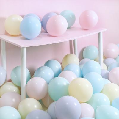 China Factory direct sale modern party layout birthday wedding room decoration 10 inch 2.2 gram macarone latex balloon for sale