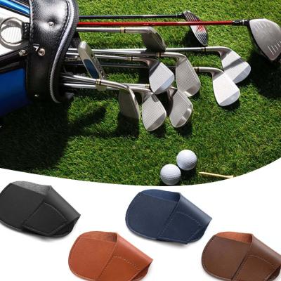 China Golf Helmet Golf Club Junior Headcover PU Golf Club Wedge Iron Leather Cover Sports Training Equipment Accessories for sale