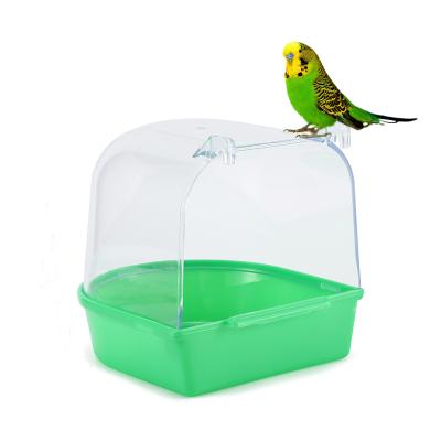 China Amazon Sustainable Hot Selling Rugged Multiple Colors Bird Supplies Plastic Bird Bath for sale