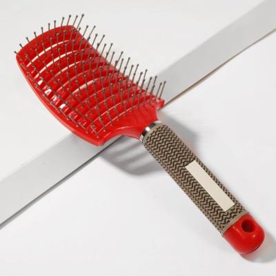 China Salon Women Hairbrush Large Ribs Comfortable And Professional Curved Comb for sale