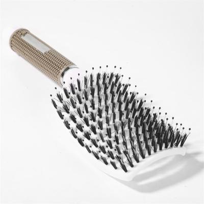 China Salon Curve Brush Combs and Brushes Scrape Comfortable Plastic Hairy Curved Massage Hair Large Comb for sale