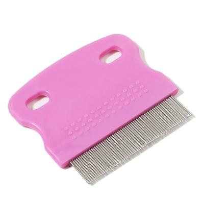 China Salon Dog Brush Hair Remove Knot Professional Pet Stainless Steel Needle Long Flea Comb for sale