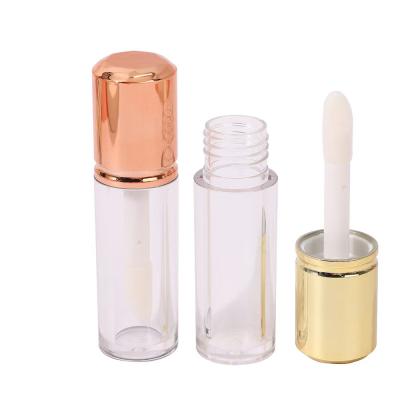 China Cylindrical Short Plastic Lip Glaze With Brush , Customizable Color And Customizable Material for sale