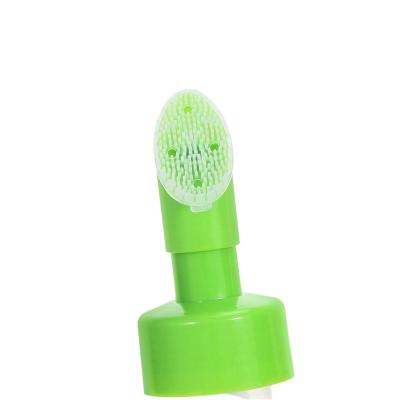 China Wholesale 42mm/43mm Foam Pump With Silicone Brush Head Dispenser For Cosmetic for sale