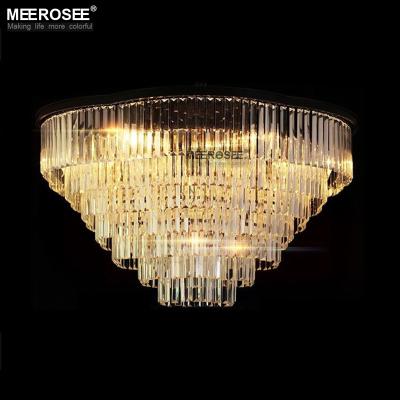 China Luxurious Art Decor MEEROSEE Crystal Chandelier Light Round Hanging Lamp for Restaurant Hotel Project Lustres de Cristal Lighting MD85052 for sale