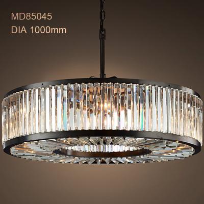 China Art Decor Round Chandelier Lighting Crystal Lamp Illumination Hanging Light for Living Room Hotel Suspension Lustres de Cristal MD85045 for sale