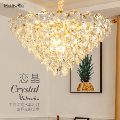 China Modern Chandeliers Lamparas Hexagram K9 Crystal Pendant Light Modern Chandelier by MEEROSEE and Pendant Lights for Home MD86801 for sale