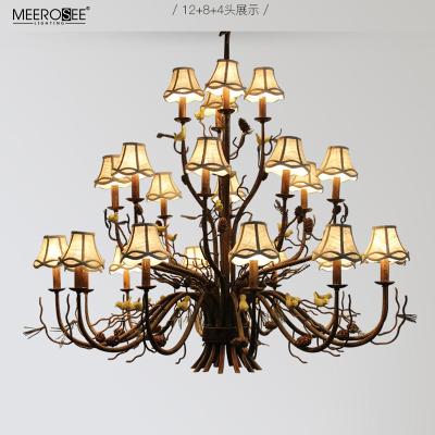 China Contemporary Meerosee Joint Iron Lamp Branch Chandeliers Modern Simulation Painting Bird Bird Lighting MD86815 for sale