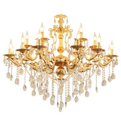 China Luxury Classic Modern Room Hotel MD8676 Crystal Chandeliers For Living Room Pendant Lamp Metal Alloy Crystal Chandeliers MEEROSEE Modern Hotel Project for sale