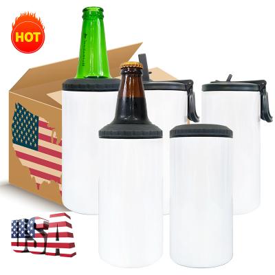 China Viable USA Warehouse Empty Sublimation Can Bottle Cooler Lean USA Warehouse Empty Sublimation Can Bottle Cooler Upright Bottled Water for sale