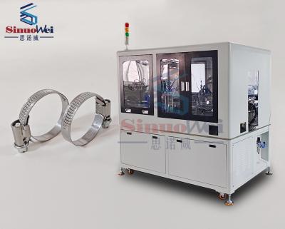 China Offset Head Hose Clamp Assembly Machine 1000 Pcs/Hour Hydraulic Pipe Clamp Machine for sale