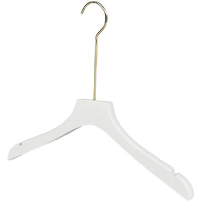 China Wholesale custom logo eco-friendly quality coat hangers classic white wooden shlip hangers anti for sale