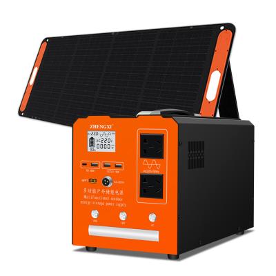 China Quick Charge Support Huge Capacity 1000W 2000W Portable Power Station Solar Generator Energy Storage Power Supply Lithium Battery Outdoor Large Power for sale