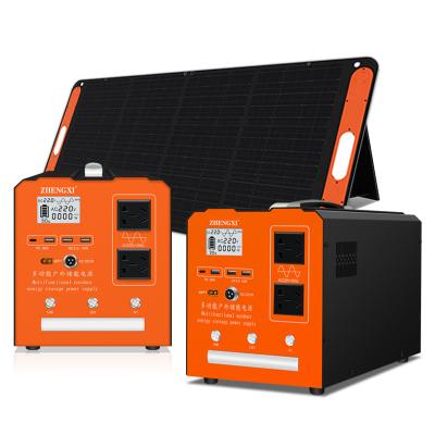 China Outdoor Fast Charging Support Solar Generator 500w 1000w 2000w Solar Power Bank Station Supply 220v Car for Camping for sale