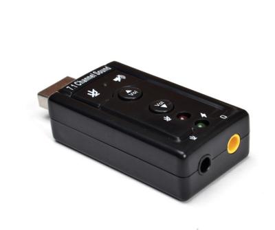 China ABS And Matel USB 7.1 Sound Card Outer Surround Cm108 With Voice Control Button for sale