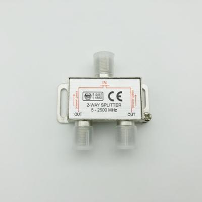 China audio & Video 2 Way Splitter 5-2500 Input MHz Output 1 & 2 High Quality Satellites for sale