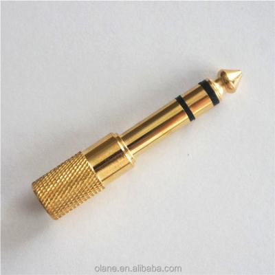 China Used for Headphone PC Audio Splitter Adapter High Quality Gold Plated Plug 1/4