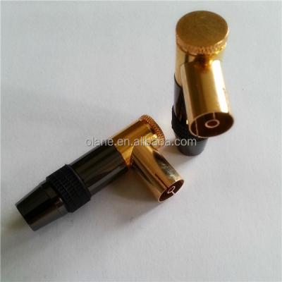 China Used For TV TV PAL Connector 9.5mm Plug All Matel Solder Type for sale