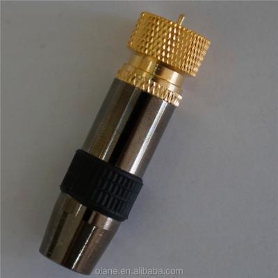 China Used for High Quality TV Solderless F Male Connector Jiangsu, China Audio Jack Plug for sale