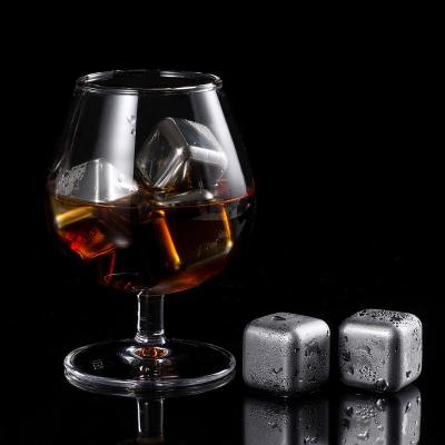 China Sustainable Hot Sale Reusable Custom Amazon Gold Stainless Steel Whiskey Cubes Glazed Stone for sale