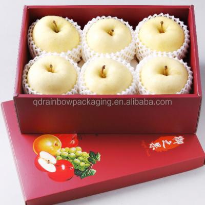 China Recycled materials apple fruit packaging boxes, cardboard boxes for fruit, cardboard box for fruits and vegetables for sale