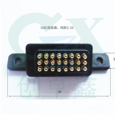 China PCB smt spring laoded 24 pin copper pogo pin connectors for sale