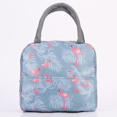 China Insulated 2022 Thermal Custom Flamingos Insulated Lunch Bag Printing Tote Bags Cooler Picnic Food Lunch Box Bag for sale