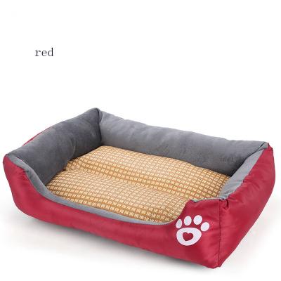 China Breathable Custom Pet Beds for Large Dogs Square Shape Dog Bed Sofa Memory Foam Washable Dog Bed for sale