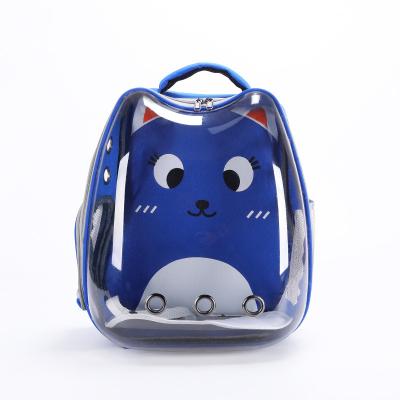 China Fashion Breathable Hot Selling Portable Foldable Big Space Cat Backpack Carrier Bag For Small Pet for sale