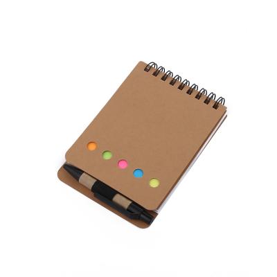 China Self Adhesive Cardboard Mini Notepad Planner Spiral Notebooks with Sticky Notepads for sale