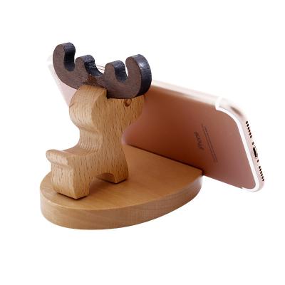 China PORTABLE promotional creative wooden lazy cell phone holder for sale