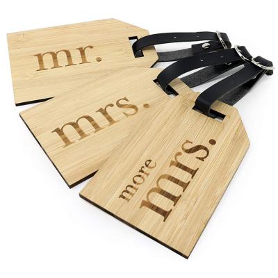 China Promotional Custom Pattern Travel Souvenir Wooden Luggage Tag Eco - Friendly for sale