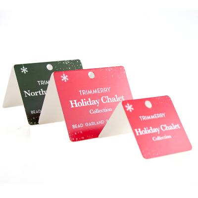 China Eco-friendly Christmas Paper Gift Tags DIY Christmas Holiday Present Label Package Name Card for sale