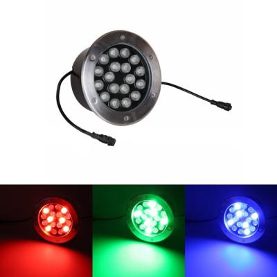 China Round Glass LED Underground Light , LED Underground Lamp Parks Decoration for sale