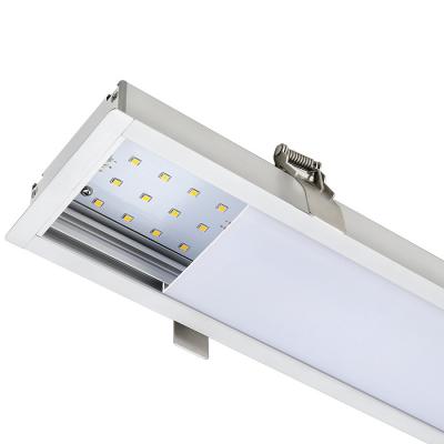 China El estilo minimalista 20w interior ahuecó las luces de techo lineares del LED para la galería de la tienda de la oficina en venta